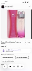Lacoste Touch Of Pink . Super Deal. 100% Authentic. Made In Germany. 90ml/3.0oz