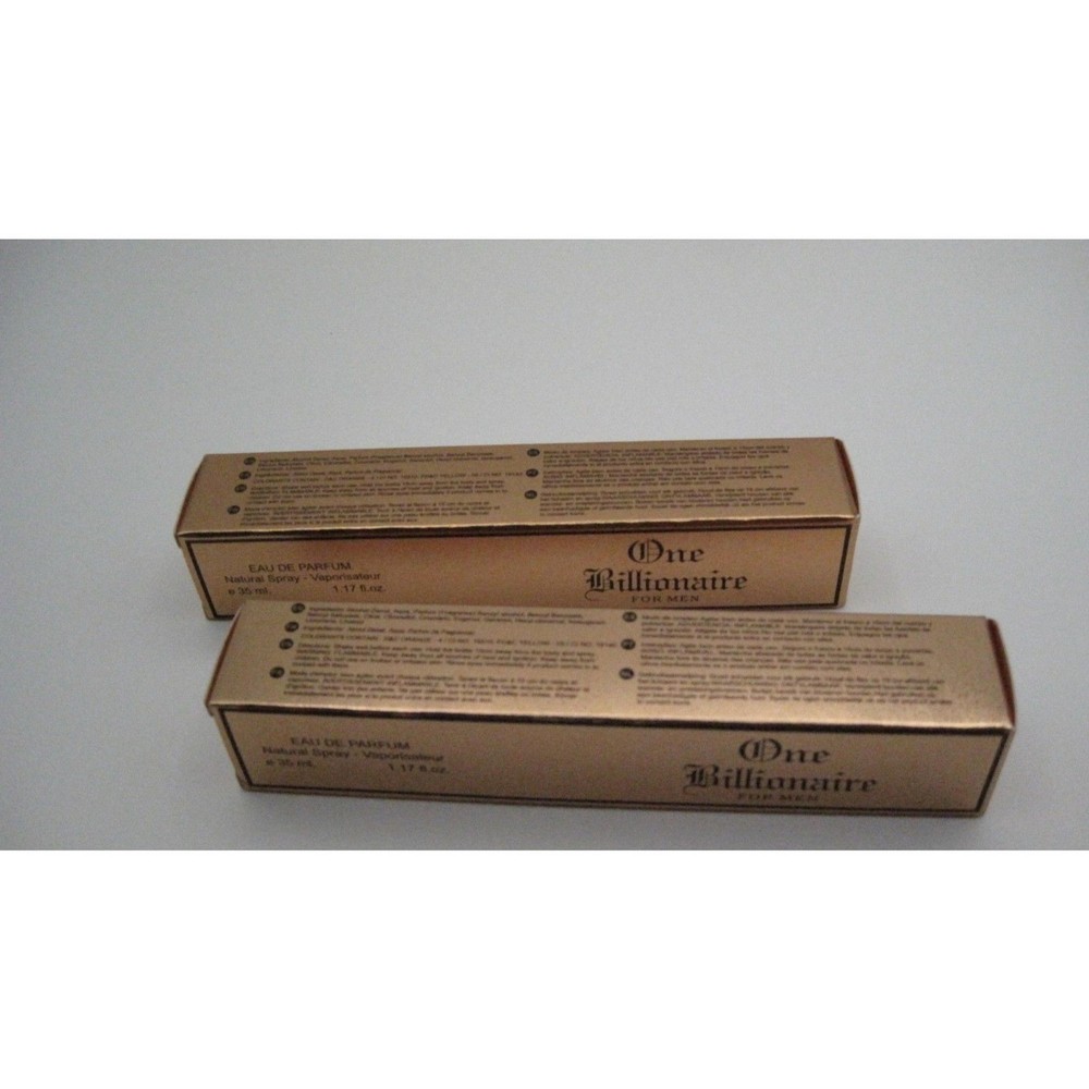 One Billionaire For Men Eau de Parfum 1.17 FL OZ Lot of 2