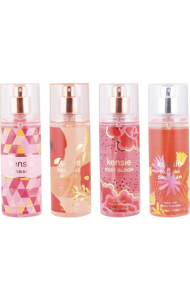 Kensie by Kensie, 4 Piece Body Mist Gift Set Variety for Women, Perfect gift