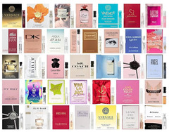 Women’s Designer Perfume Sampler Lot Discovery Set x 10 Sample Vials gift pouch