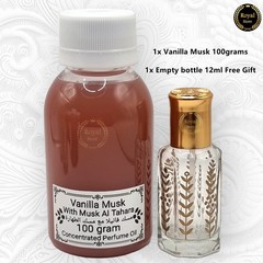 1x Vanilla Musk Al Tahara 100g White Thick Pure Perfume Oil فانيلا مسك طهارة