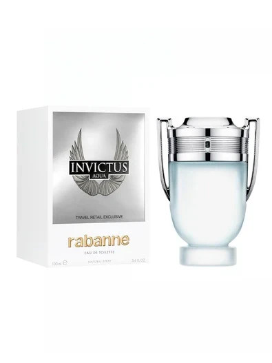 Invictus Aqua by Paco Rabanne Eau De Toilette Spray for Men 3.4 oz NEW IN BOX