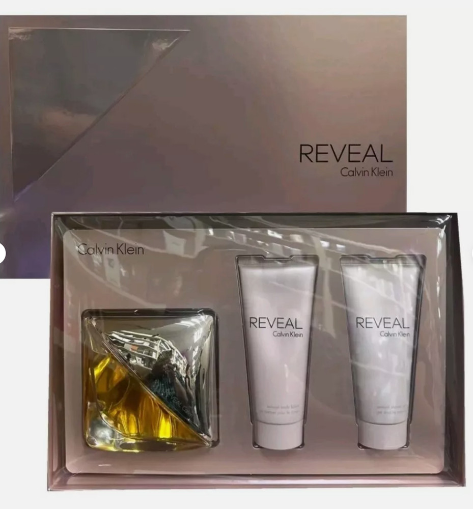 CK REVEAL by Calvin Klein Women Perfume 3pc SET 3.4 B/L+3.4 S/G+3.4oz EDP Spr