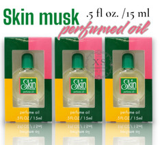 Skin Musk Skin Perfume Oil 0.5 oz /15 ml for Women LOT OF 3