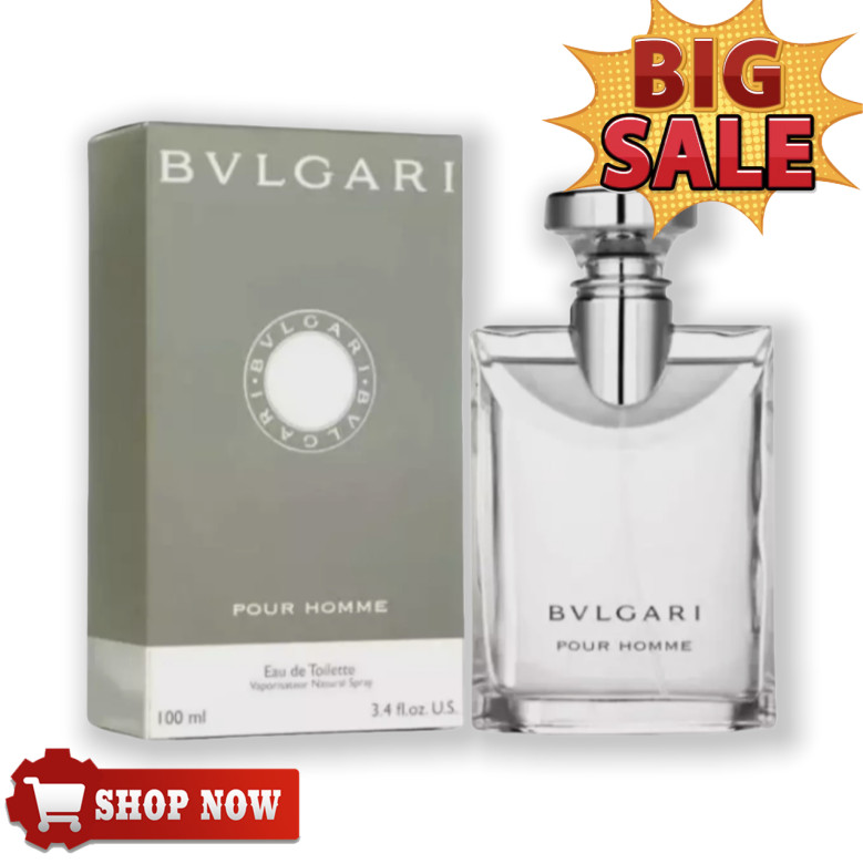 Bvlgari Pour Homme Eau de Toilette Perfume Spray for Men 3.4oz / 100ml NEW