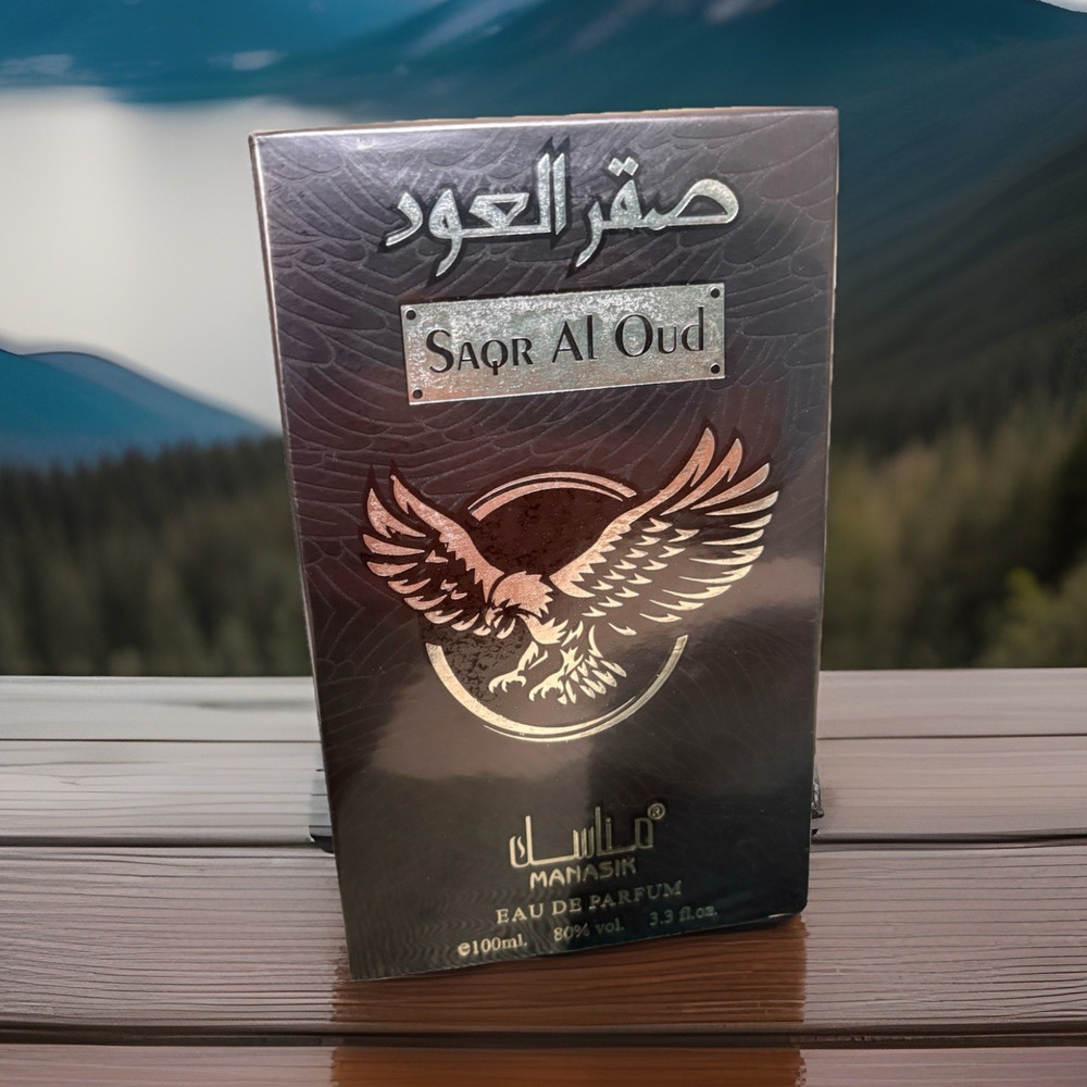 MANASIK Saqr Al Oud Eau de Parfum Spray 3.3 fl oz Oud Regular Size EXP 03/2028