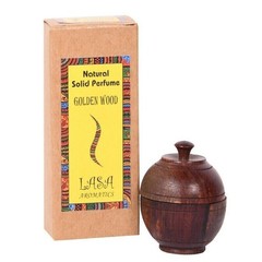 Lasa Golden Wood Natural Solid Perfume In Wooden Jar Long Lasting Fragrance