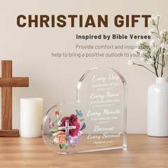 Backlit Heart-Shaped Bible Verse Decor – Uplifting Christian Gift for Women