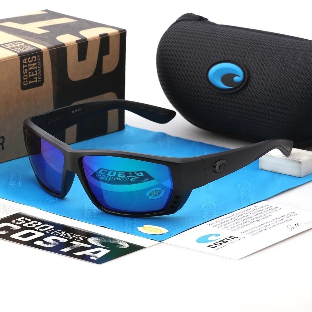 Costa Del Mar Rinconcito Matte Black Blue Mirror Polarized 580P Sunglasses