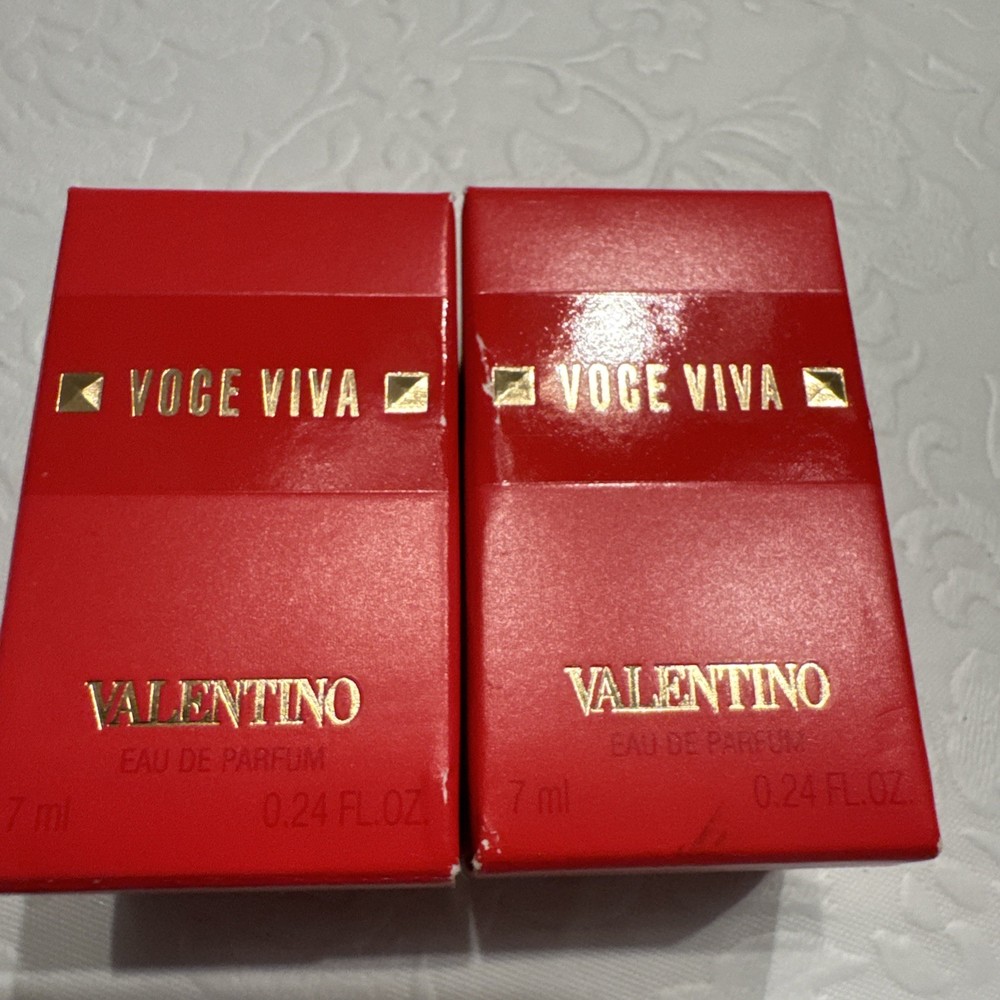 Lot Of 2 Valentino Voce Viva Eau De Parfume 7 Ml/ .24 Fl Oz