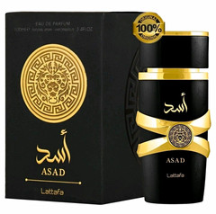 Lattafa Asad Eau de Parfum Natural Spray 3.4 fl oz Regular Size