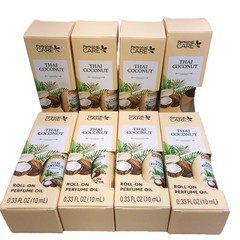 6 Personal Care Thai Coconut Roll-On Perfume Oil 0.33 oz Each intense Fragrance