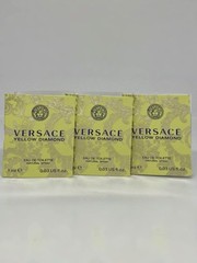 Lot 3x Versace Yellow Diamond Eau De Toilette EDT Sample Spray Vial .03oz 1ml ea