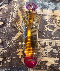 Women’s Perfume Spray Bottle, Regular Size 3.4 fl oz Purple Cap Pink Base
