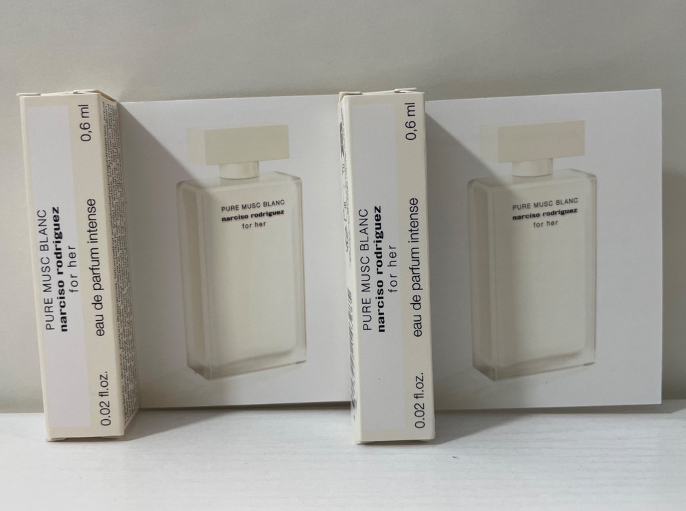 NARCISO RODRIGUEZ Pure Musc Blanc For Her Intense Sample Spray x 2 Pcs 0.6ml EA