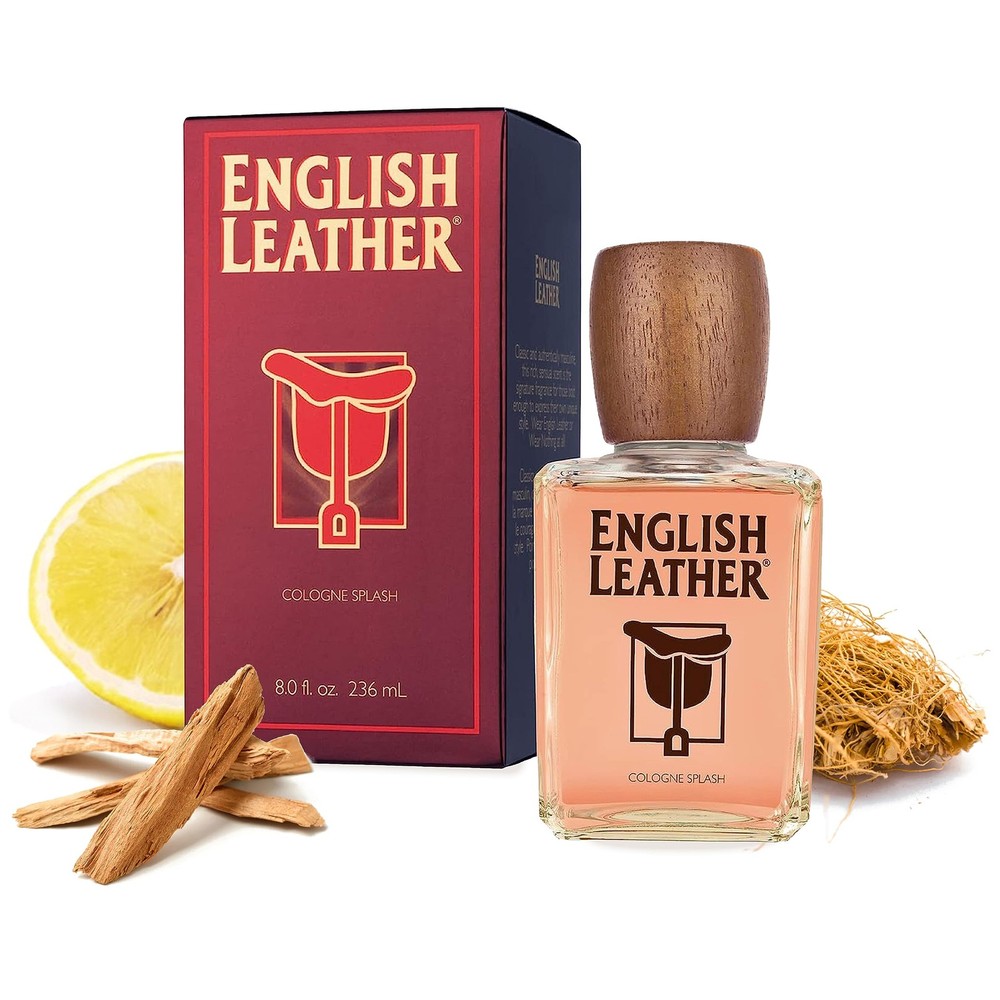 Dana English Leather Cologne for Men 8 Oz 8 Fl (Pack of 1), BROWN