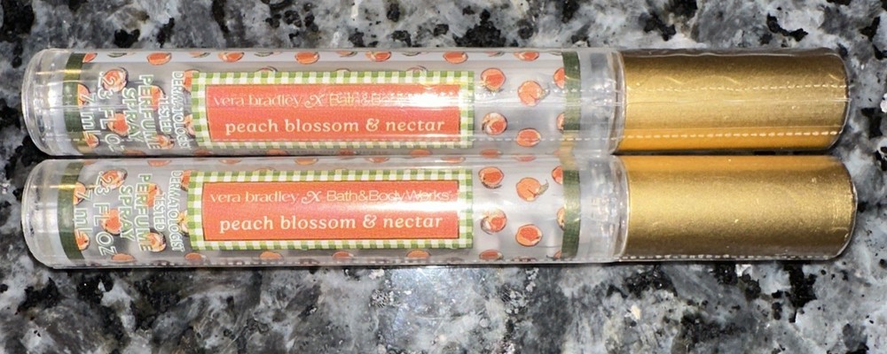Bath&Body Works Vera Bradley Peach Blossom & Nectar Mini Perfume Spray X2 Sealed