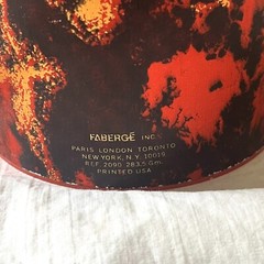 Vintage Faberge FLAMBEAU 10 Oz Perfume Powder Puff New
