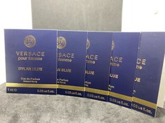 Lot of 5, New Versace Pour Femme Dylan blue Eau De Parfum Sample Size 1ml Each
