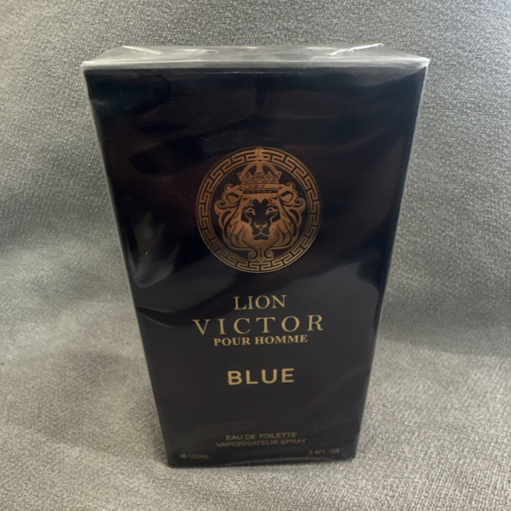Lion Victor Blue Pour Homme Eau de Toilette Spray, Regular Size 3.4 fl oz