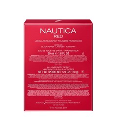 Nautica Color Red 1.6 fl oz EDT + 5.9 Deodorizing 3.85 Fl Oz (Pack of 2)