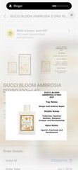 Gucci Bloom Ambrosia D’Oro Women Perfume – White & Gold Floral Bottle 100 ml