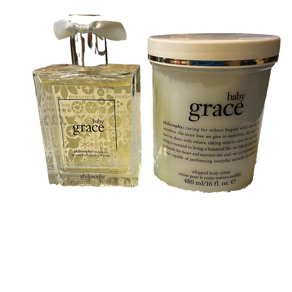 Philosophy Baby Grace Eau De Parfum 4 Oz Whipped Body Creme 16 Oz Retired NIP X2