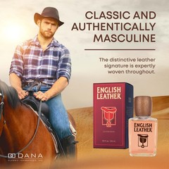 Dana English Leather Cologne for Men 8 Oz 8 Fl (Pack of 1), BROWN