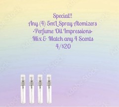 4/$20•SPRA¥ PERFUME OILS•OVER 500 PERFUME OIL•SCENT IMPRESSIONS•4/$20