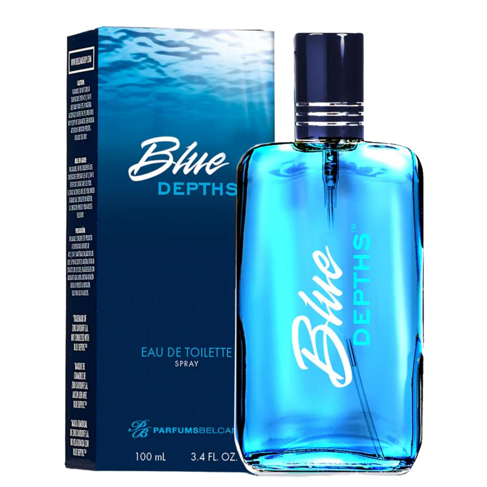 Blue Depths Eau De Toilette Fragrance Spray – 3.4 Fl Oz. Fresh Aquatic Cologne f