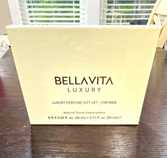 Bellavita Luxury Men’s Perfume Spray Gift Set, 2.71 fl oz Total