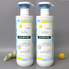2PACK Klorane Bebe Baby Lait De Toilette Cleansing Lotion 500ml/16.9oz EXP 12/26