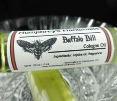 BUFFALO BILL Leather Men’s Cologne Oil Roll On, Jojoba Oil All Natural Cowboy