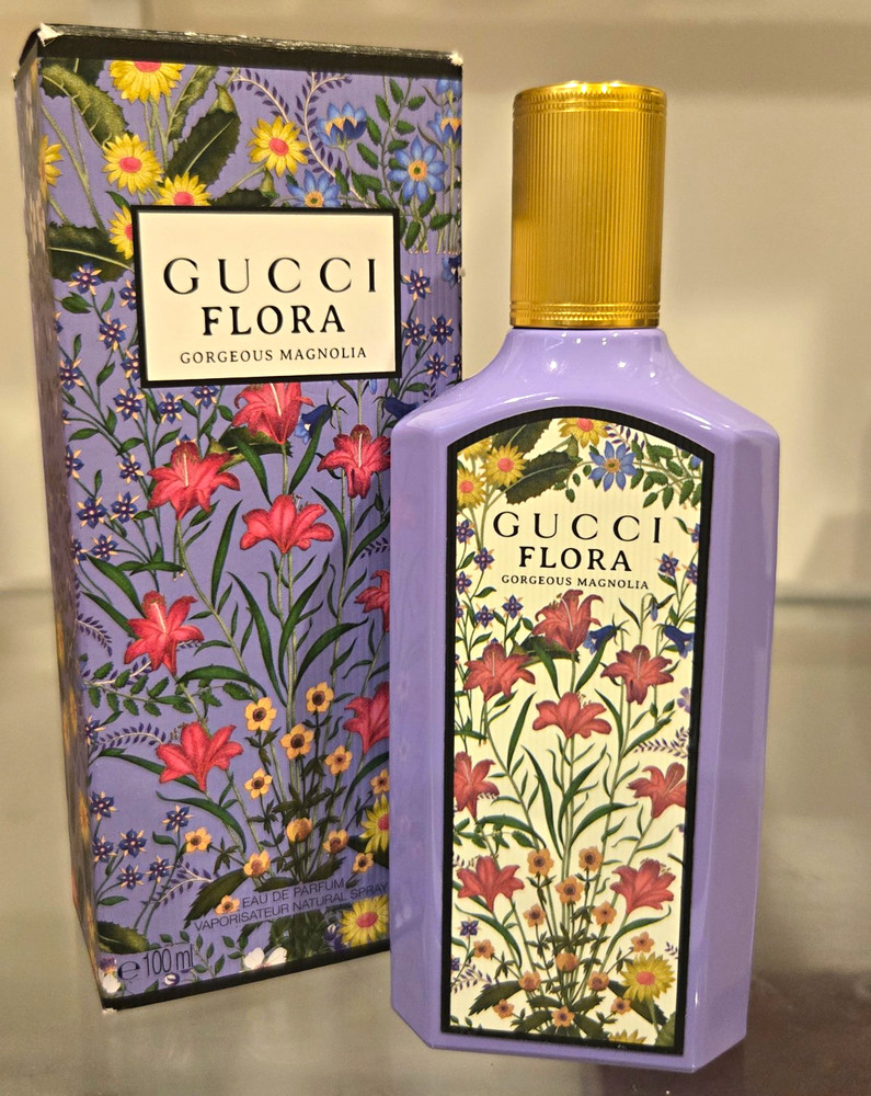 Gucci Flora Gorgeous Magnolia Eau de Parfum Spray, Regular Size 3.3 fl oz