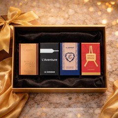 Fragrance Discovery Set for Men & Women – 4x10ml Amber Oud, L’aventure, Azlan Ou