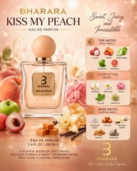 Bharara Kiss My Peach Eau de Parfum Spray Regular Size Long Lasting 3.4
