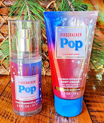 2Pcs 🧨❤️🤍💙FIRECRACKER POP Bath Body~ MIST/BODY CREAM Travel Size~SHIP FREE