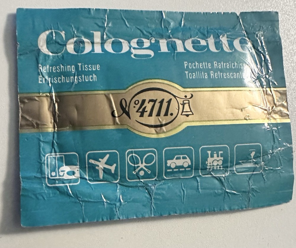 ECHT KOLNISCH WASSER No. 4711 ORIGINAL Colognette Refreshing Towelette RARE