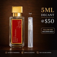 Baccarat Refillable Mist Spray Bottles, Dispenser Top, 5 mL