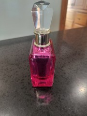 Viva La Juicy Noir Pink Perfume Bottle Acrylic Diamond Top EMPTY Bottle