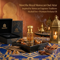 MoreShe Royal Moroccan Oud Attar | Alcohol Free Perfume Oil 11ml