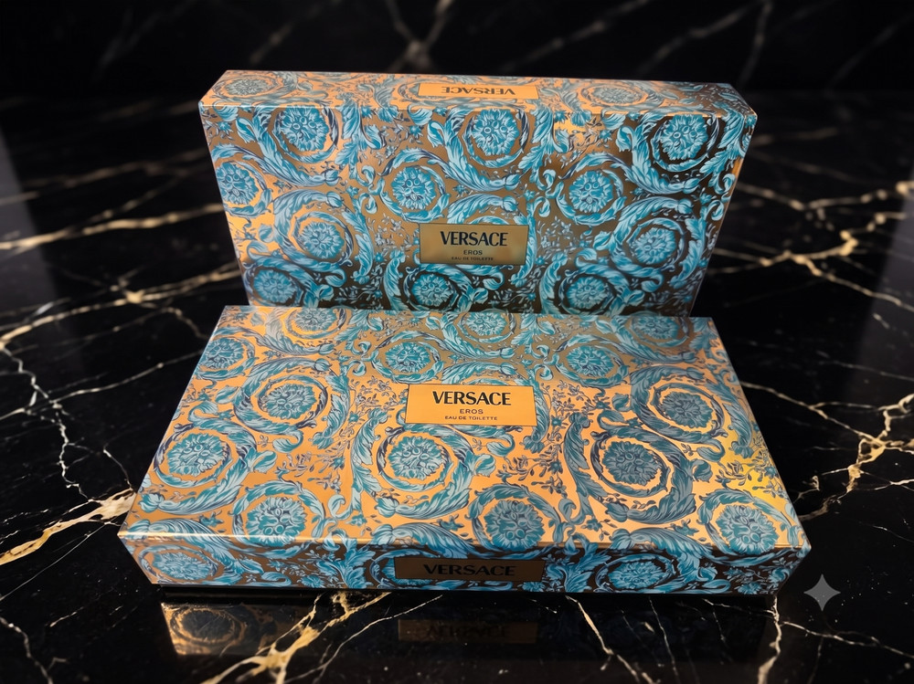 Versace Eros for Men 4pc Gift Set 3.4 oz EDT Shower Gel Balm NEW