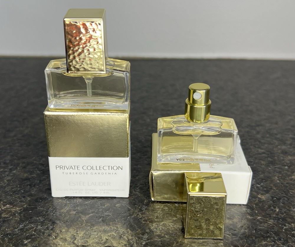 2X Estée Lauder Private Collection Tuberose Gardenia Perfume Spray 0.14 Oz-BNIB
