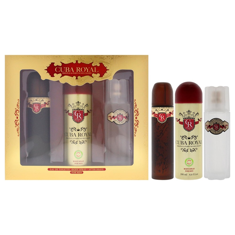 Cuba Royal by Cuba 3 Piece Gift Set for Men 1 Count (Pack of 1)