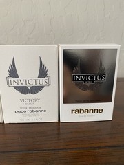 rabanne Invictus Lot of Three Fragrances. 3.4 fl oz Regular Size