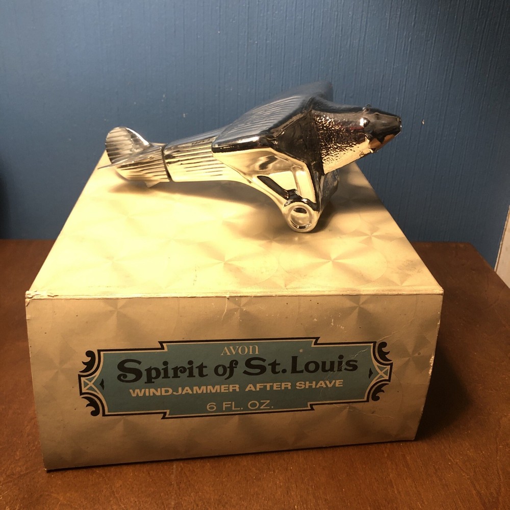 VINTAGE Avon Spirit Of St Louis WindJammer Airplane Decanter After Shave NEW 70s