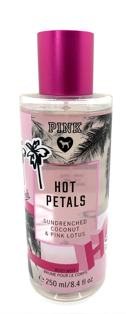 RARE Victoria’s Secret HOT PETALS Mist LG 8.4oz SUNDRENCHED COCONUT & PINK LOTUS