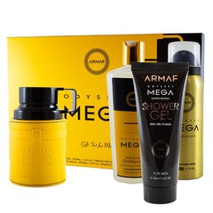 Armaf Odyssey Mega 4-Piece Gift Set EDP 3.4 oz Shower Gel Deodorant NEW