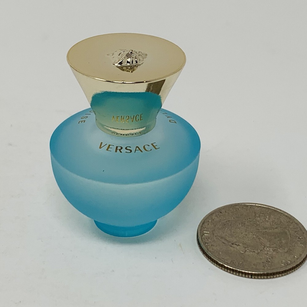 Versace DYLAN TURQUOISE Pour Femme EDT 0.17oz/5ml Miniature Splash Women’s NWOB