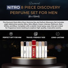 NITRO DUMONT PARIS POUR HOMME 9 * 0.34 EAU DE PARFUM SPRAY SET: NITRO + NITRO…